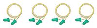 Howard Leight LPF-30 Max Lite Disposable Foam Corded Earplugs, Polyurethane Foam, Small, Yellow/Green (Pack of 100) (4)