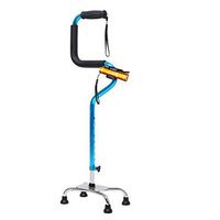 Multi-Purpose Anti-Slip Elderly Medical Crutches Walker, Old Man Crutches, Four-Legged Abduction,Blue,2