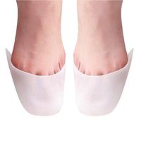Wecando Soft Silicone Metatarsal Covers Ballet Point Sport Shoe Pads Toe Protector Ballet Pointe Cushion（1Pair)） (White)