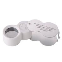 Water & Wood New Portable LED Jewellers Loupe 40 x 25mm Glass Jewellery Magnifier Eye Lens