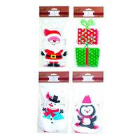 Loot Bag Cello Christmas 15 Count Diecut 4 Assorted Designs 24 pcs Mdsgstp, Case of 48