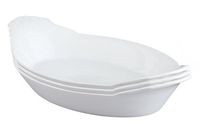 HIC Harold Import Co. 98021-3 HIC Porcelain Oval Au Gratin (Set of 3), 1 EA