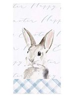 Easter Bunny Plaid 16 pk 8'' x 4'' Guest Towels Bunny Napkins