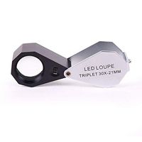 Yaohai 10X/20X/30X Folding Magnifying Glass LED Loupe Portable Antique Jadeite Identification Magnifier Magnifying Glass (Size : L)
