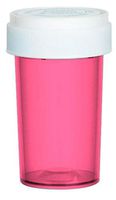 20 Dram, Empty BPA-Free Cylinder Vials with Reversible Child Resistant Caps (Pack of 20) (Pink)