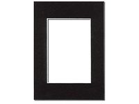PA Framing, Photo Mat Board, 5 x 7 inches Frame for 3.5 x 5 inches Photo Art Size - White Core/Black