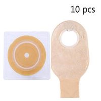 QWERT Co. Wang Drainable Pouches Two-Piece Open Colostomy Bag with Closure Cut-to-Fit (10pcs Bags)