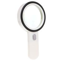 YiFeng 10X Handheld Magnifying Glass Illuminated by 12 LED Lights 80mm Large Lens