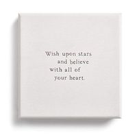 Wish Upon Star Believe White 3.5 Inch Wishes Note Cards Set of 24