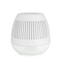 LoveJia 400ml Essential Oil Diffuser, Wood Grain Aromatherapy Diffuser Super Quiet. Cool Mist Humidifier with 7 Color Led Night Lights Waterless Auto Shut-Off-White