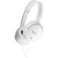 Sony Over the Ear Noise Canceling Headphones With Bonus In-flight Plug Adapter (White)