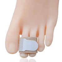 18 Pieces Broken Toe Wraps Toe Splint Straightener Brace for Hammer Toe Overlapping Toes and Correct Bent Toes Fabric Toe Cushioned Bandages Toe Separators (M)