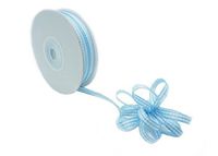 1/4" X 25Yard Gingham Pull Bow String Ribbon Blue Baby Shower Favor Decorating