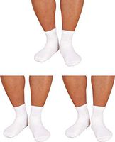 3 Pairs Pack Men's Physicians Approved Quarter Ankle Diabetic Cotton Socks (White, Big & Tall Men's 13-15/ Fits Men's Shoe Size 9-14)