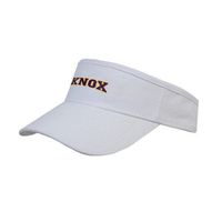 Knox College White Brushed Bull Denim Visor 'Knox'