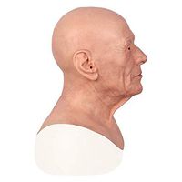 QLAT TOYS Realistic Silicone Old Man Full Head Masks Latex Face Mask Masquerade Transgender Role Playing for Transvestite Transgender