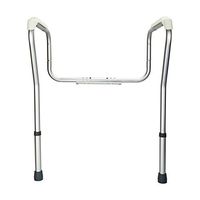 Stand Alone Toilet Safety Grab Rail Silver