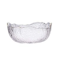 BBSEQ Transparent Lead-free Environmental Glass, Creative Personality Bowl, Pasta Vegetable Gourmet Dessert Fruit Salad Bowl Home Rice Bowl