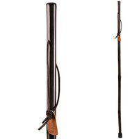 Hiking Walking Trekking Stick - Handcrafted Wooden Walking & Hiking Stick - Made in The USA by Brazos - Iron Bamboo - Charcoal - 55 inches