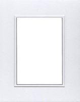 Pack of (2) 22x28 Double Acid Free White Core Picture Mats Cut for 18x24 Pictures in White and White