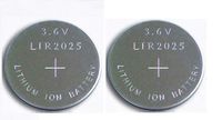 New 2 X Rechargeable LIR2025 LIR 2025 3.6V Button Cell