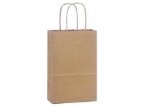 250 Bags Natural Kraft 100% Recycled Paper Bag Rose 5-1/2 X 3-1/4 X 8-3/8"