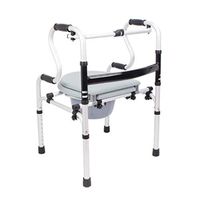 Toilet Chair, Aluminum Alloy Commode Bariatric, Detachable Pieces for Storage, Old Man, Surgery Recovery, Disabled