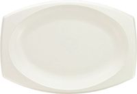 Dart 9PRWCR 9 in White Unlaminated Foam Platter (Case of 500)
