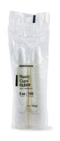 Disposable Plastic Drinking Cup, Clear Translucent, 5 Ounce, McKesson - Pack of 100