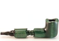 Mr. Brog Canadian Tobacco Pipe - Model No: 304 Golway Army Green - Pear Wood Roots - Hand Made