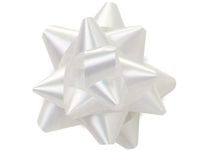 White Medium Star Gift Bows (48 Pack ) 3-1/2"