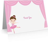 Ballerina Thank You Cards (24 Foldover Cards and Envelopes) Kids Thank You Cards