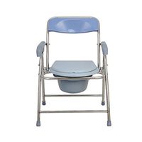 BINZHI Bedside Toilet, Portable Stainless Steel Toilet Chair Folding,for The Crowd Elderly, Pregnant Women, People with Reduced Mobility,Gray Bedside Toilet (Color : A)