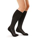 JOBST Sport Knee High 15-20 mmHg Compression Socks, Black/Cool Black, Small
