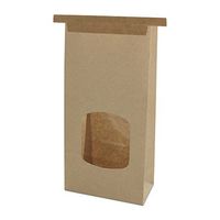 1 lb PLA Lined Biodegradable Tin Tie Window Coffee Bags- Case of 500