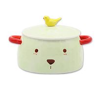 Bowl Ceramic Bowl Soup Cereal Bowl Fruit Bowl Ceramic Material Durable and Strong Easy to Clean Handle Design Not Hot Beautiful Appearance Gift to A Friend Household tableware, retro bowl