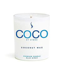 Stone Candle, COCO by Stone All Natural Coconut Wax Candle Blue Birch 6.5oz