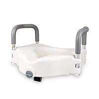 HSRG Commode Booster Seat Riser with Removable Padded Grab Bar Handles,Toilet Seat Lifter for Bathroom Safety-Assists Disabled,Elderly or Handicapped