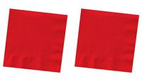 Creative Converting 200-Count Touch of Color Paper Beverage Napkins, Classic Red 2pack