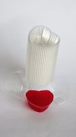 Jelly Mold Disposable Plastic Clear Heart Shape Cups 500 pieces for Chocolate, Jelly (Food-Grade)