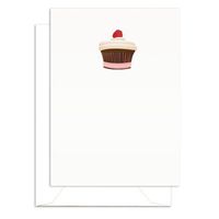 Signature Line Blank Mini Note Cards - Cupcake (A Set of 6) | Rungtong & Co. Stationery Line