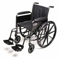 E&J Traveler L3 Wheelchair - 18X16 Detachable Desk Arm, Swingaway Footrest - 3F010120