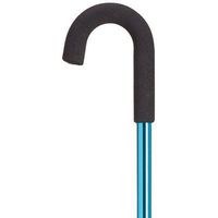 Men's Crook Handle Cane Color: Blue