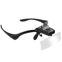 ElectroOptix Glasses Headlights with LED Lights HD Magnifying Glass, Light Reading Books Loupe
