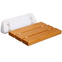 ZHAO XIN Folding Bath Shower Seat Chair, Wall-Mount Fold-Up Seat, Beech Bathroom Stool Shoe Bench and Rest Stool (Color : A)