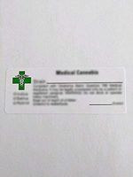 1000 (Oklahoma State) Green Cross Labels - Medical Stickers - OK