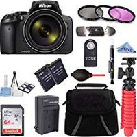 Nikon COOLPIX P900 16MP 83x Super Zoom 4k Wi-Fi GPS Digital Camera + 64GB Memory & Accessory Bundle Kit