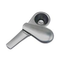 Gabrine Shiny Zinc Alloy Pipe Scoop Shaped Detachable Tobacco Pipe(Gray)