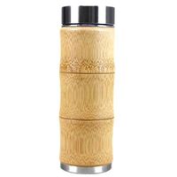 ZHENQ Coffee Cup Stainless Steel accompanying Mug Mug Drinking Tea Milk Bamboo Fashion hot Water Bottle Travel Mug Made of Materials, Durable, Light Weight