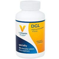 The Vitamin Shoppe DGL (Deglycyrrhizinated Licorice) 760MG, Stomach Soothing Herbal Supplement (100 Chewable Tablets)